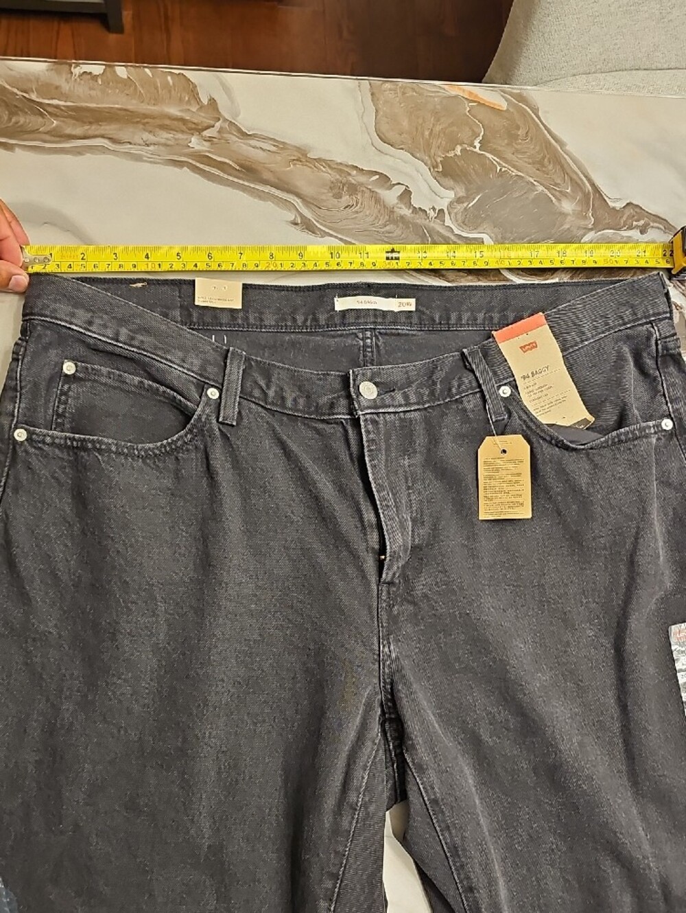 Levi's Washed Black Straight Jeans - Picture 4 of 5